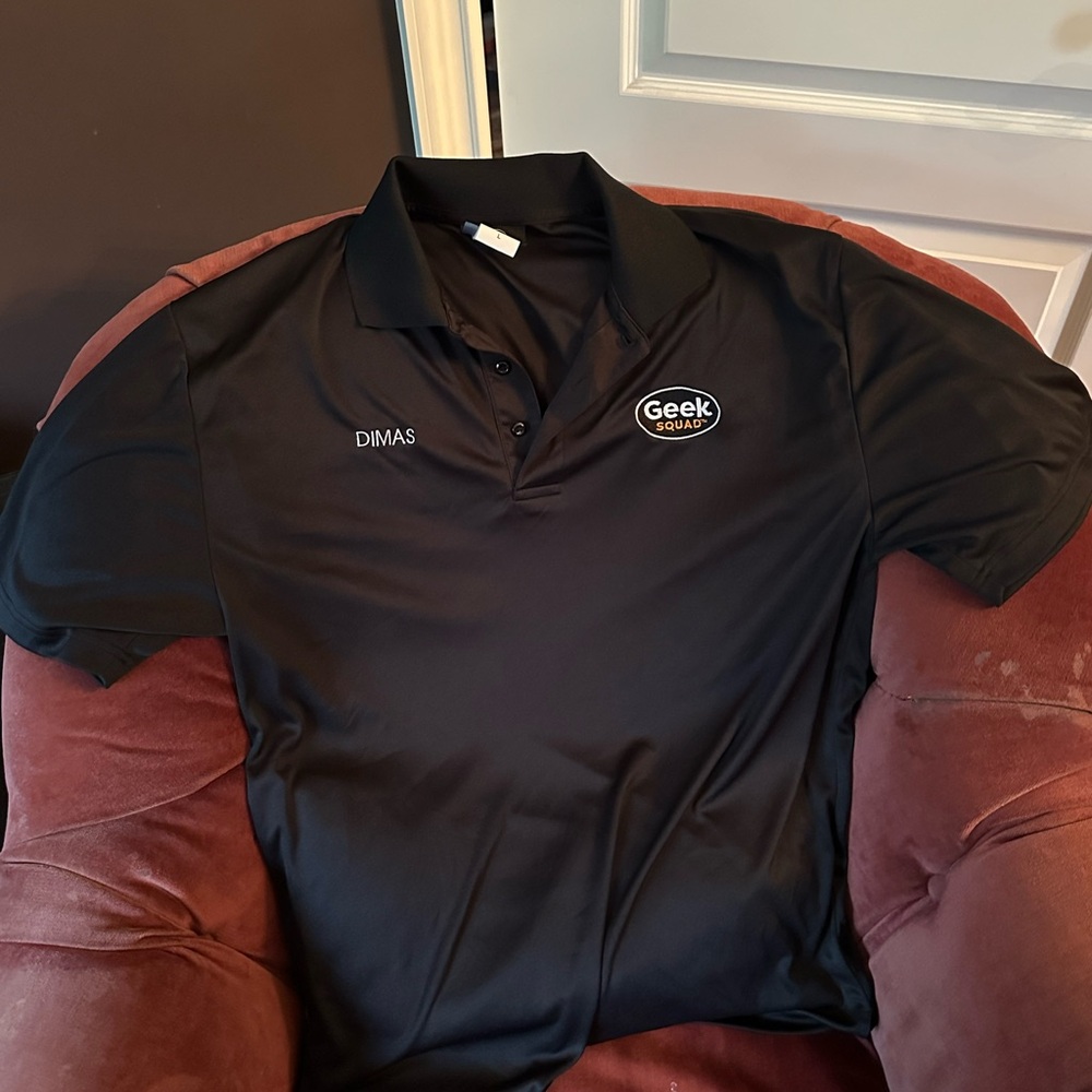 Geek Squad Polo Shirt Men Employee Large Work Uniform Best Buy